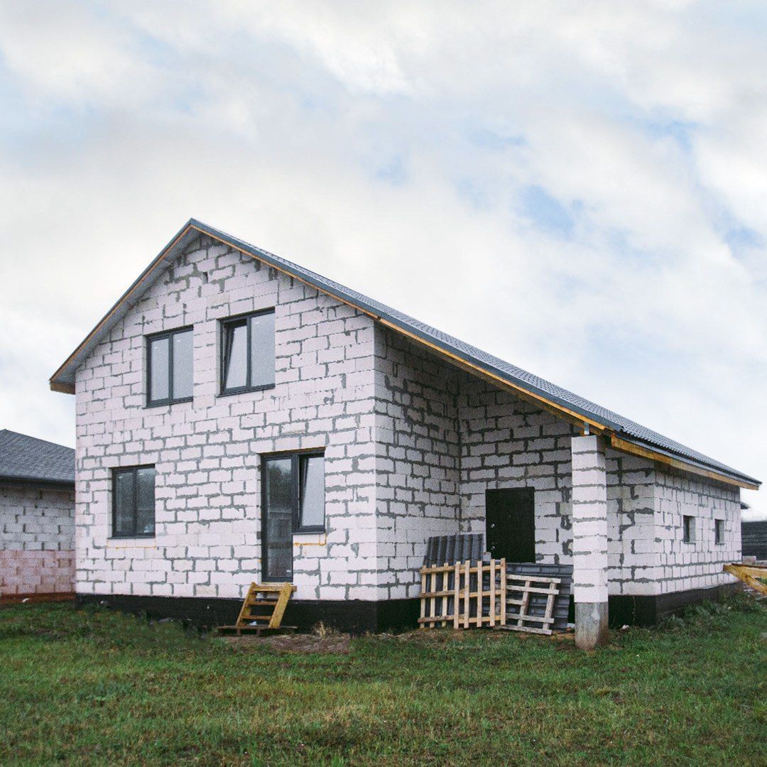Газобетонный дом по индивидуальному проекту в Кстовском районе