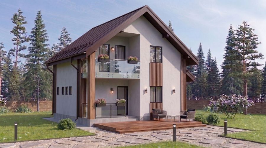 Дом из газобетонных блоков «Европейский»