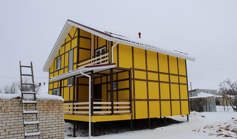 В СНТ Садомово сдан двухэтажный каркасный дом по проекту «Восток»