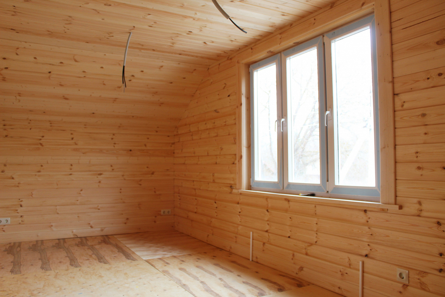 Каркасный дом под ключ 8х6 м в деревне Малинино