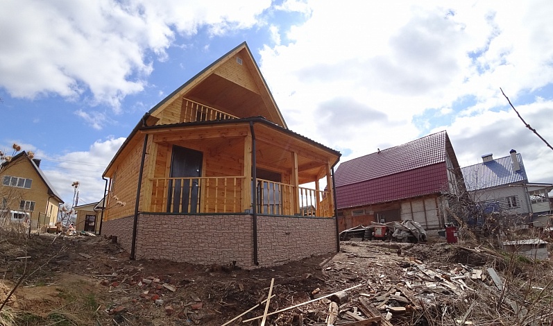 Строительство дома из бруса в деревне Ваганьково